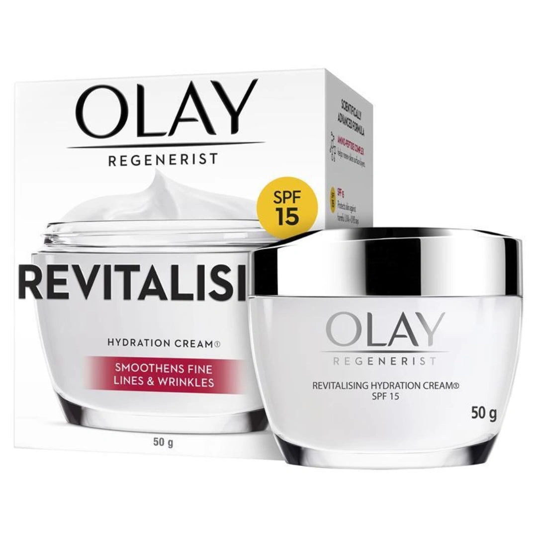 Olay Regenerist Advanced Anti-Ageing Revitalising Hydration Skin Cream Moisturizer, SPF 15, 50g