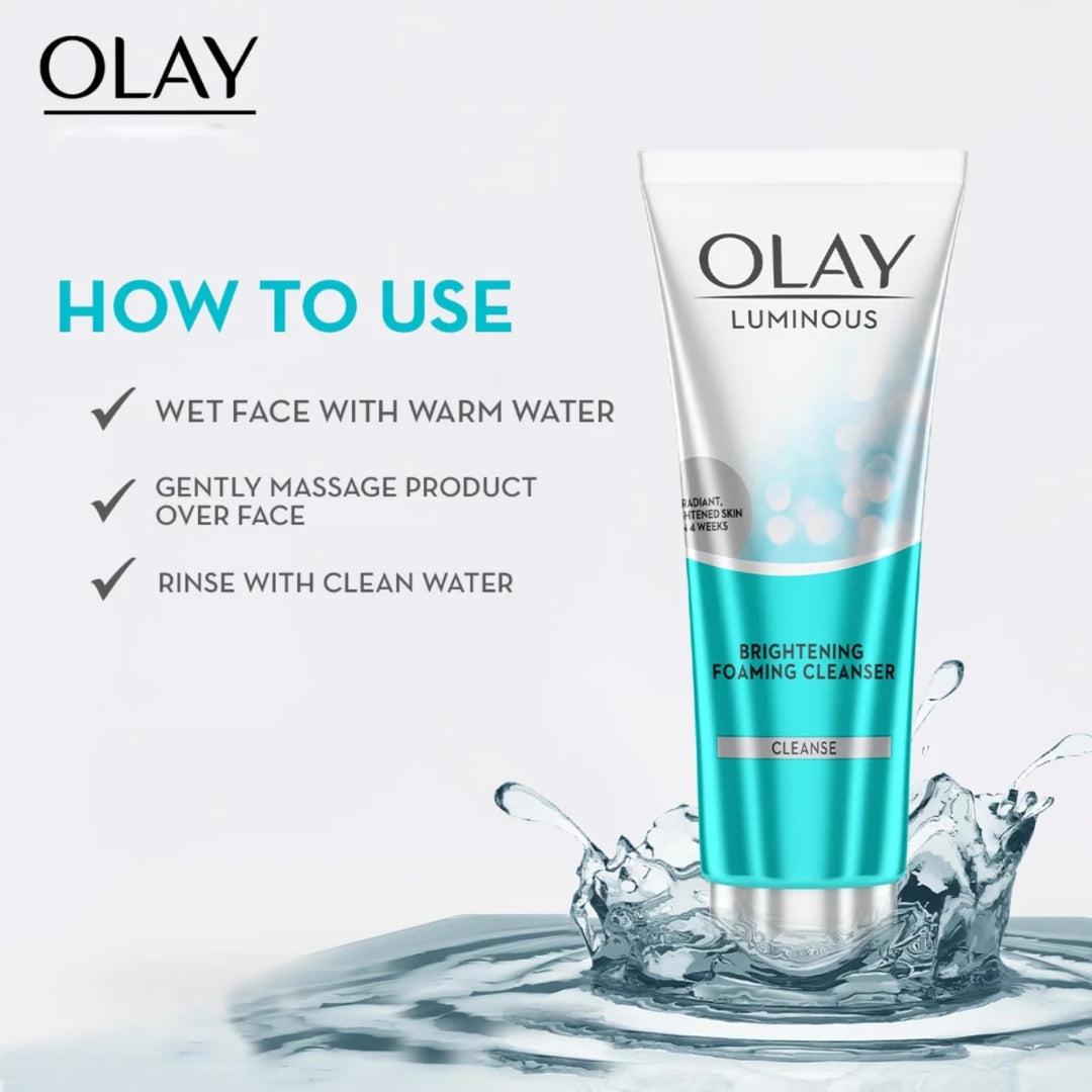 Olay Luminous Brightening Foaming Cleanser | Face Wash - 100g (Pack of 3)