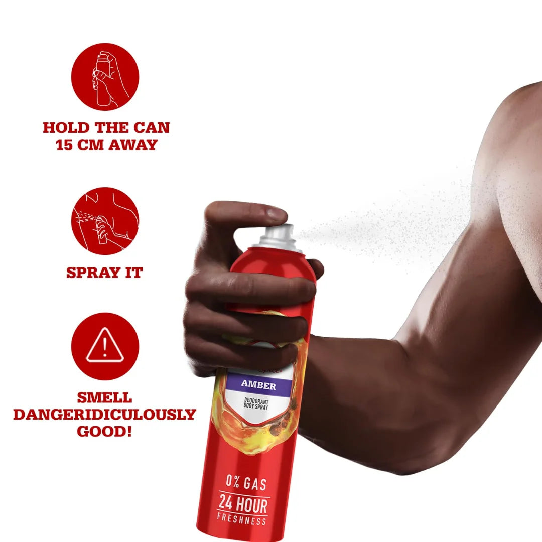 Old Spice Amber Deodorant for Men, (140ml)