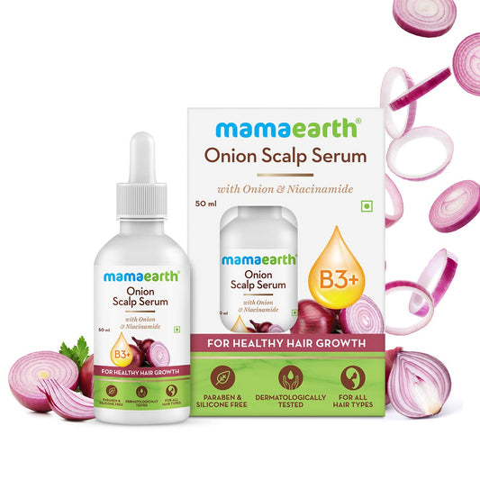 Mamaearth Onion Scalp Serum With Onion Oil and Niacinamide | For Healthy Hair Growth | 50ml