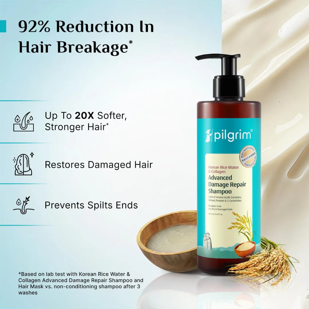Korean Rice Water & Collagen Advanced Damage Repair Shampoo - 200ml