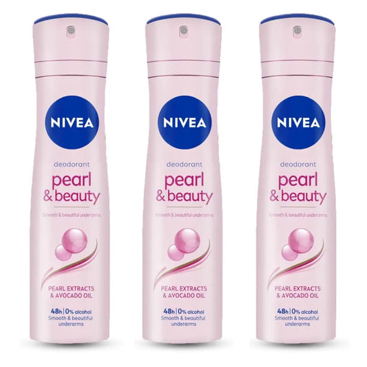 Nivea Pearl & Beauty Deodorant for Women - 150ml (Pack of 3)