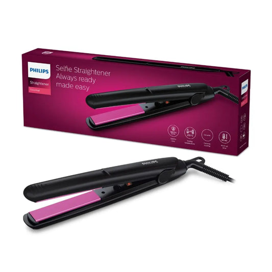 Philips HP8302/06 Selfie SilkPro Care Hair Straightener with Ceramic Plates- Black