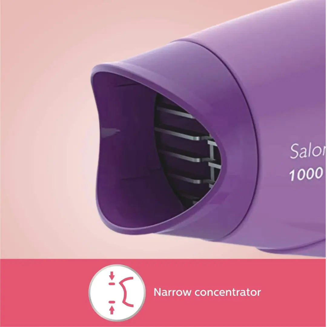 Philips HP8100/46 SalonDry ThermoProtect 1000W Compact Hair Dryer - Purple