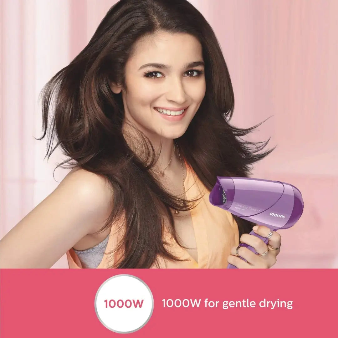 Philips HP8100/46 SalonDry ThermoProtect 1000W Compact Hair Dryer - Purple