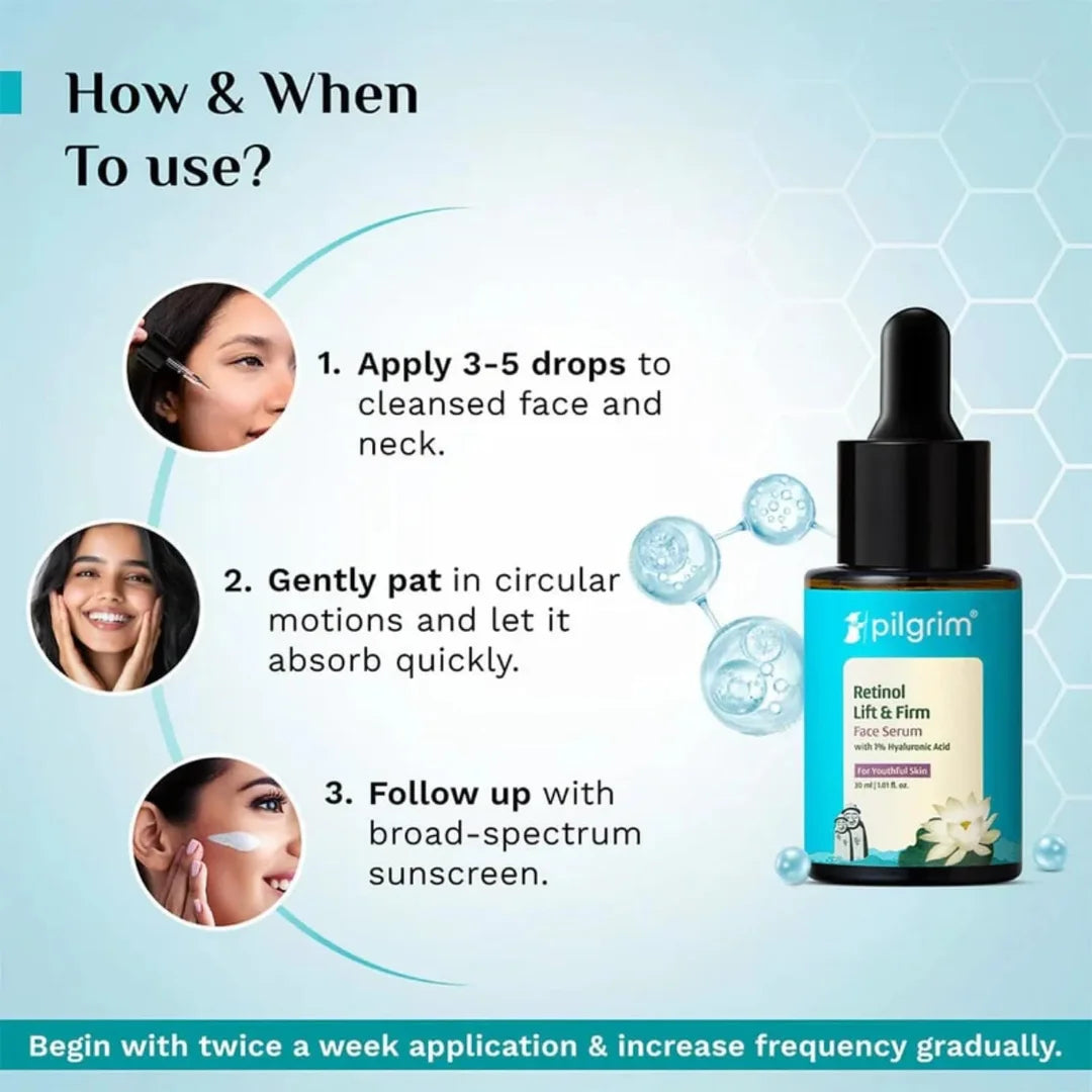 Pilgrim Retinol & Hyaluronic Acid Lift & Firm Serum (30ml)