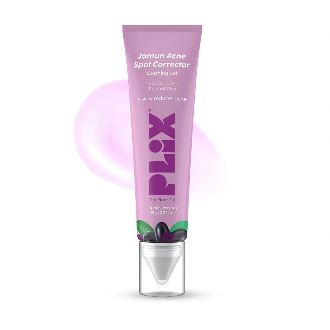 PLIX - THE PLANT FIX Jamun Acne Spot Corrector Gel For Reducing Active Acne | Day & Night Gel (15g)