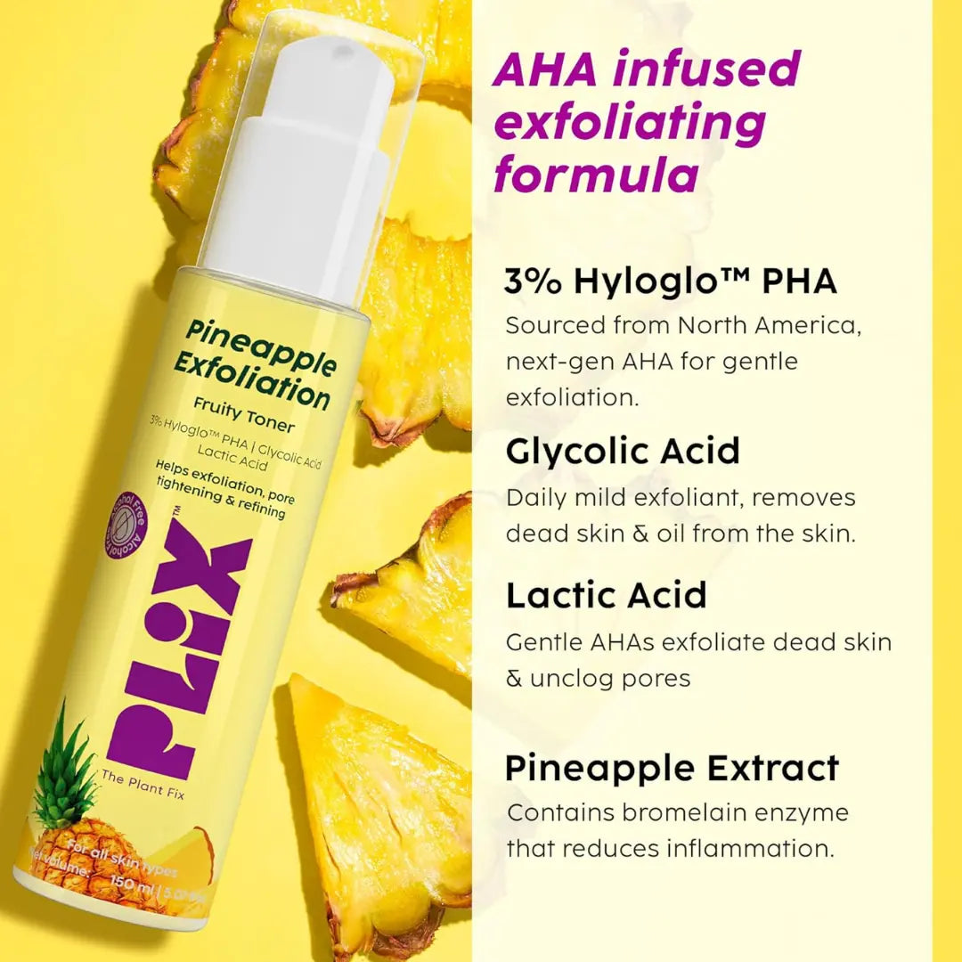 PLIX - THE PLANT FIX Pineapple PHA 3% Alcohol Free Face Toner (150ml)