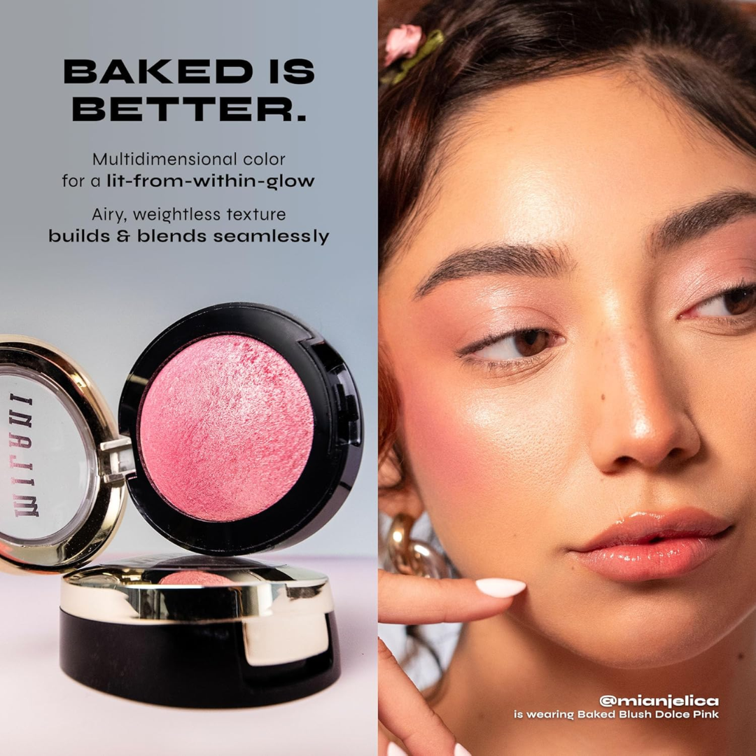 Milani Baked Blush, Dolce Pink, 3.5g