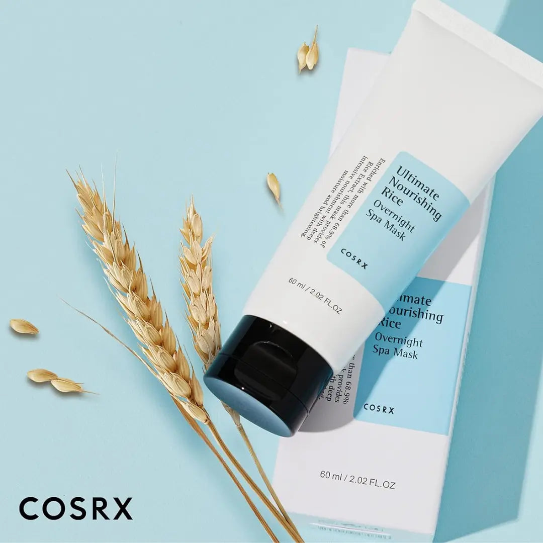 COSRX Ultimate Nourishing Rice Overnight Spa Mask, 60ml / 2.02 fl.oz | Rice Extract 68% and Niacinamide 2% | Korean Skin Care, Animal Testing Free, Paraben Free