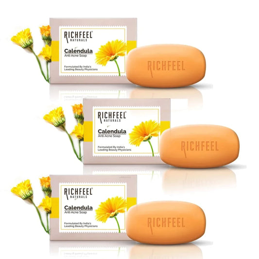 Richfeel Calendula Acne Soap, 75g (Pack of 3)