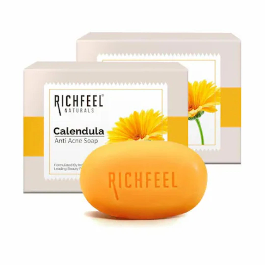 Richfeel Calendula Acne Soap, 75g (Pack of 2)