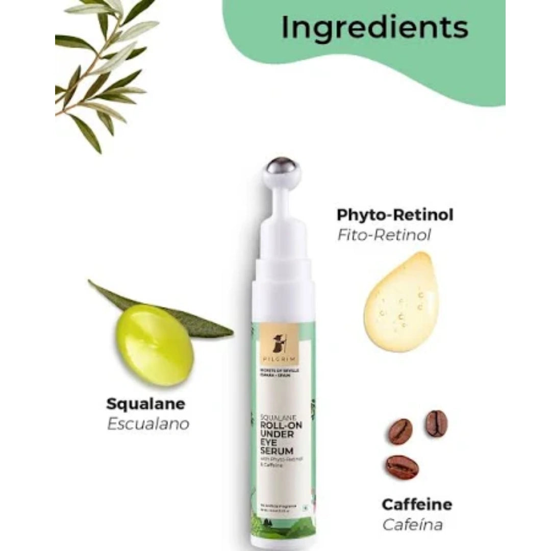 Pilgrim Squalane Roll-On Under Eye Serum (15ml)