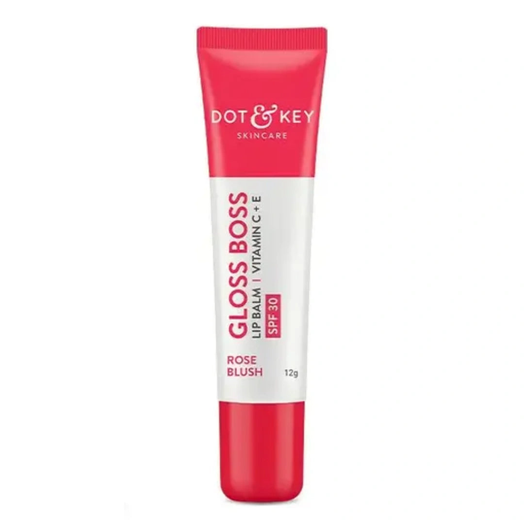 Dot & Key Cherry Lip Balm SPF 30, Tinted Lip Balm for Glossy, Buttery Soft Lips | with Vitamin C+E for Dark Lips (12g)