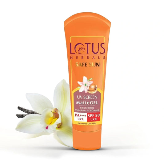 Lotus Herbals Safe Sun Invisible Matte Gel Sunscreen SPF 50 PA+++ , For Men & Women, Non-Greasy, Suitable for Oily Skin, 50g