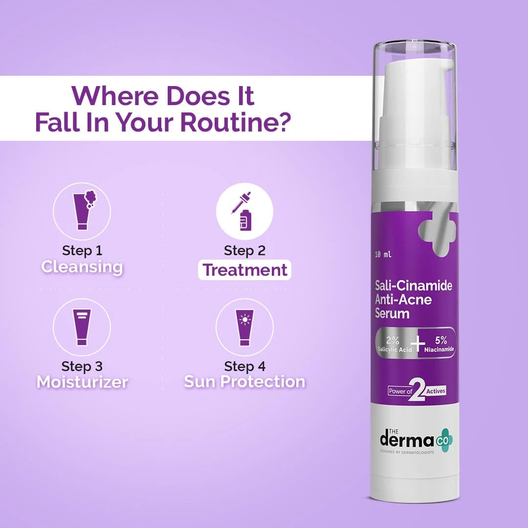 The Derma Co Sali-Cinamide Anti-Acne Face Serum (10ml)