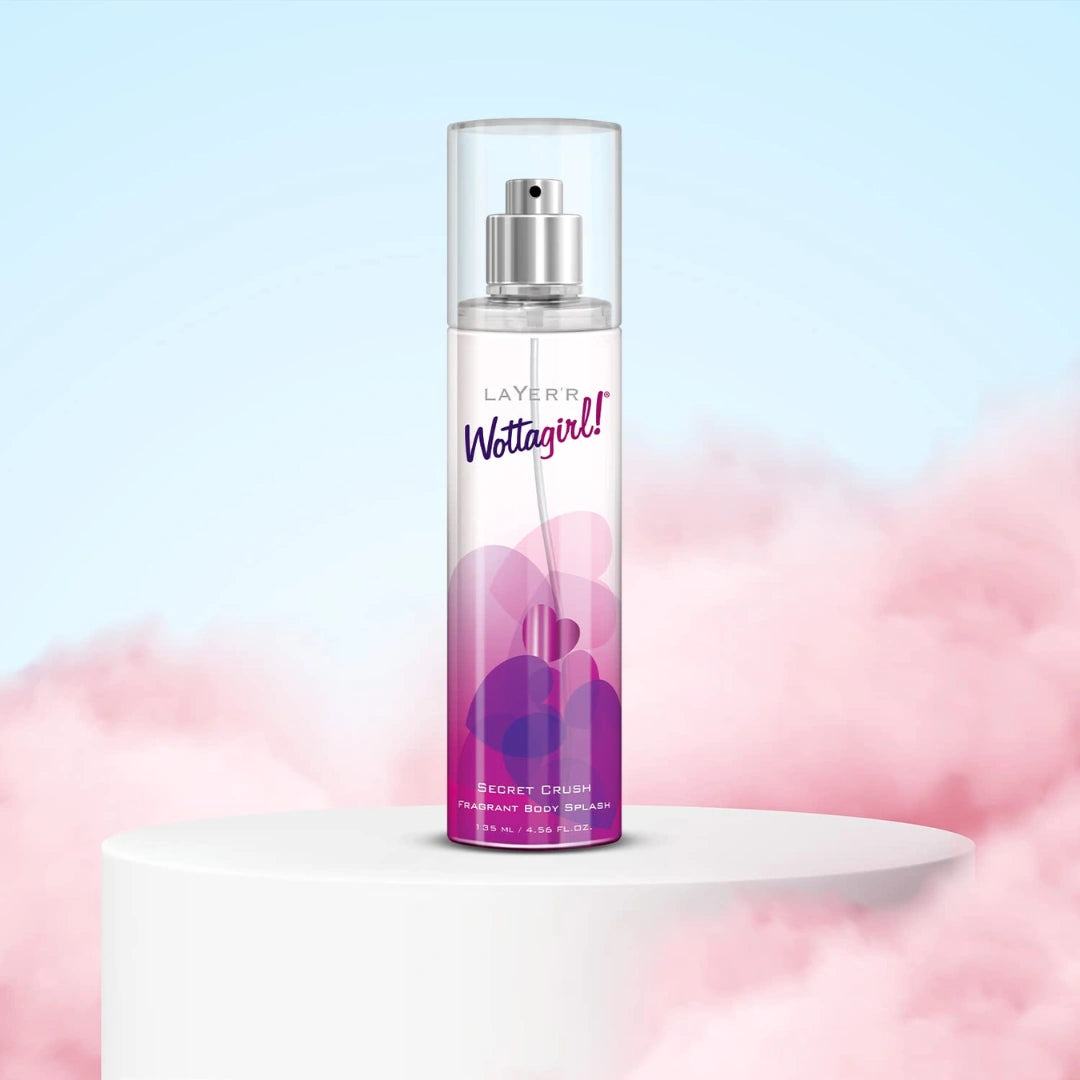 Layer'r Wottagirl Secret Crush Body Splash Spray For Women - 135ml (Pack of 3)