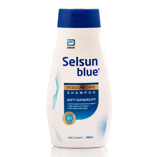 Selsun Blue Regular Care Anti Dandruff Shampoo Clears away dandruff flakes (200 ml)