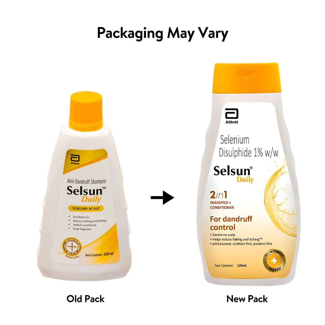 Selsun Daily Anti-Dandruff Shampoo for Dry Scalp (120ml)