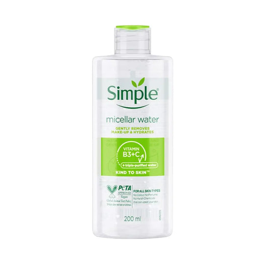 Simple Kind To Skin Micellar Cleansing Water 200 ml | Gently Removes Make-Up & Hydrates | For All Skin Types