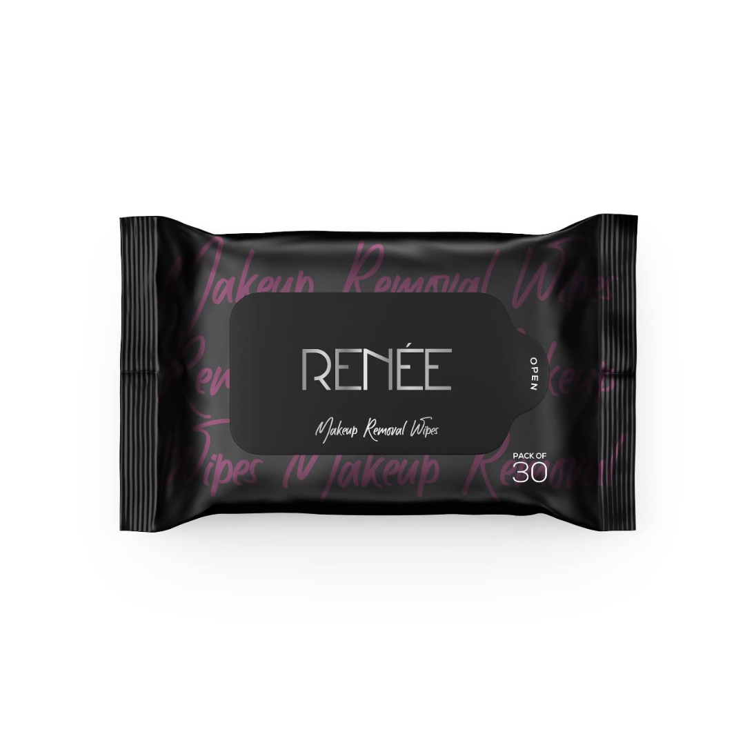RENEE Makeup Removal Wipes 30 Count, Effortlessly Erase Makeup, Hydrate & Soothe Skin With Cucumber & Aloe Vera Extracts -extracts - Antioxidant, Anti-inflammatory & Skin-conditioning Formula
