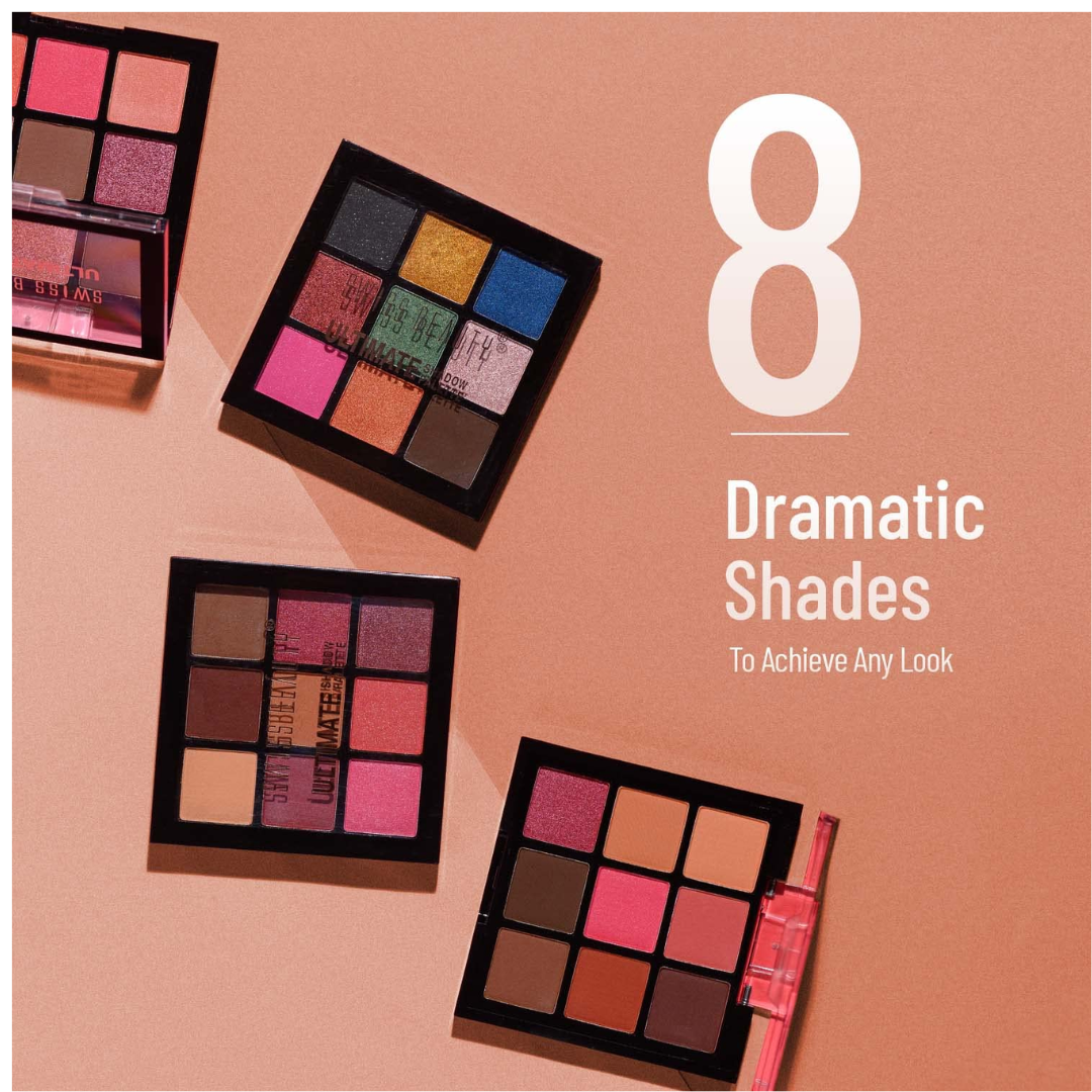 Swiss Beauty Ultimate 9 Color Eyeshadow Palette, Eye MakeUp,, 6g