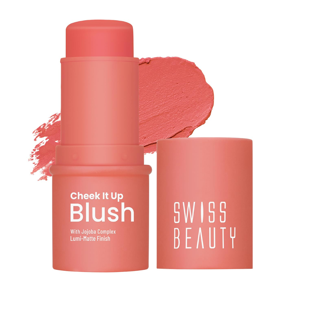 Swiss Beauty Cheek It Up Blush for Cheeks|Lumi-Matte Finish | Lightweight | Easily Blendable | , 8g