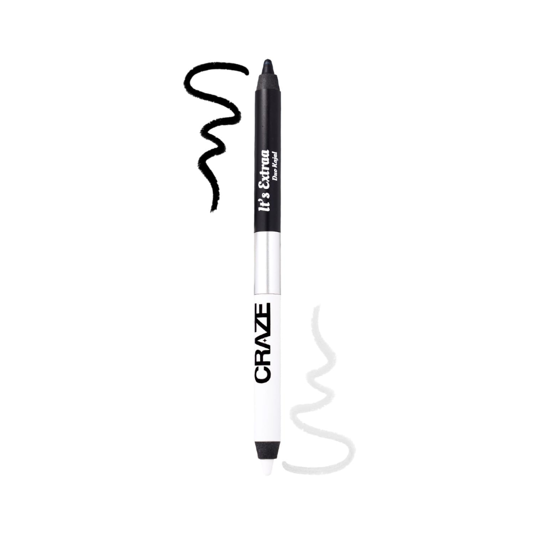 SWISS BEAUTY CRAZE It's Extraa Duo Matte Pencil Kajal with Vitamin E | 2-in-1 Shades | Highly Pigmented | Smudge-Proof | With Precise Tip | Shade-