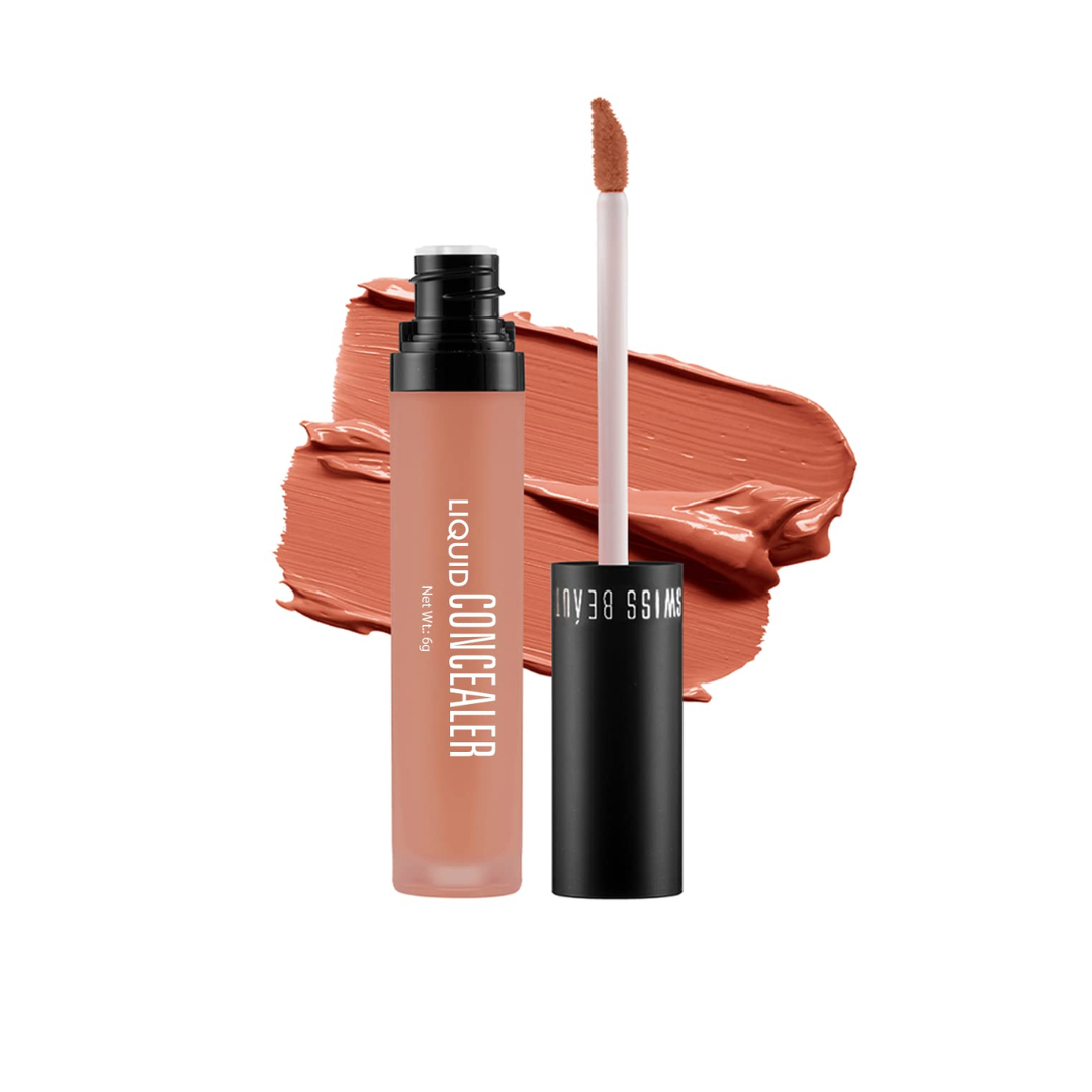 Swiss Beauty Liquid Light Weight Concealer With Full Coverage |Easily Blendable Concealer For Face Makeup With Matte Finish |