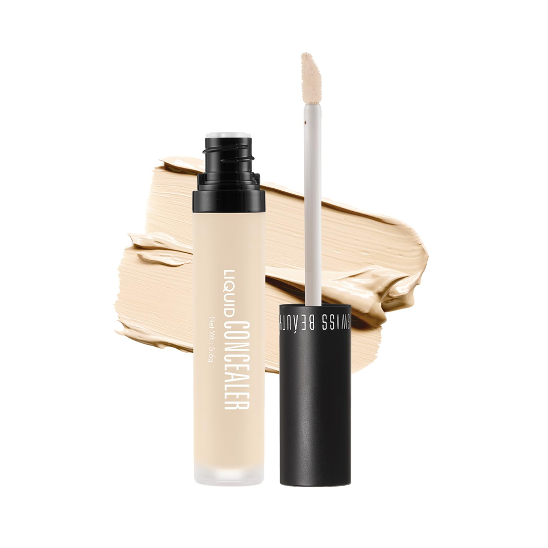 Swiss Beauty Liquid Light Weight Concealer With Full Coverage |Easily Blendable Concealer For Face Makeup With Matte Finish |