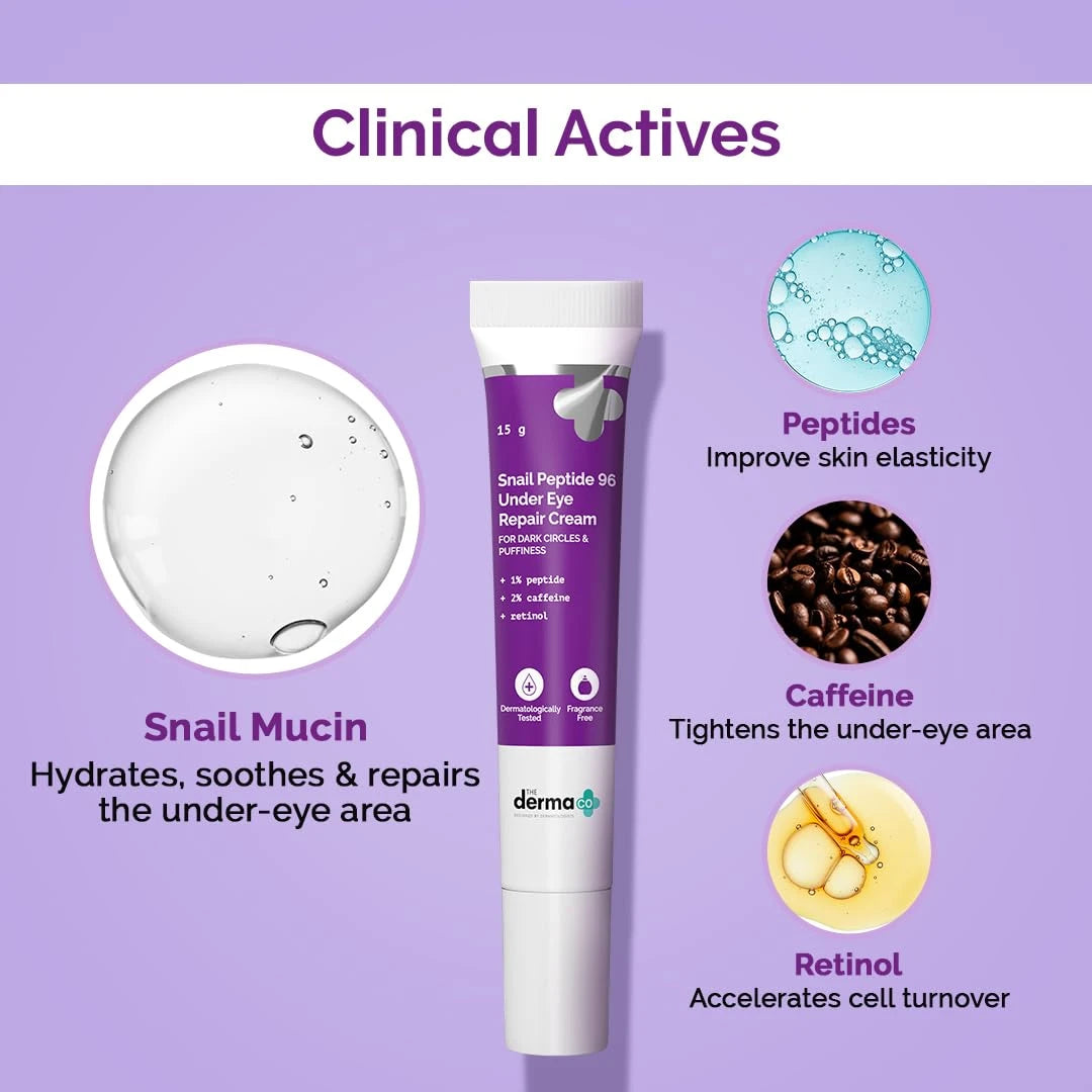 The Derma Co. Snail Peptide 96 Under Eye Repair Cream (15g)