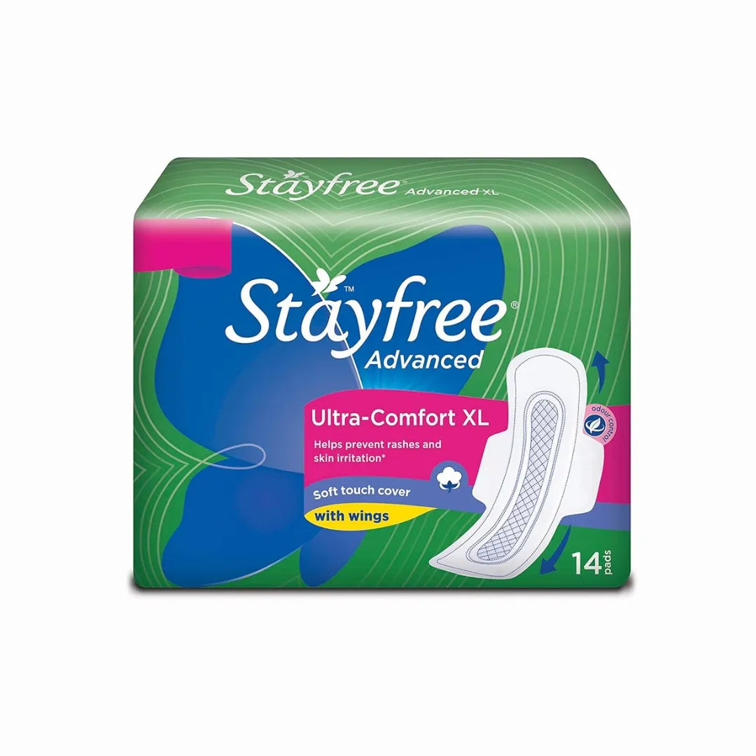 Stayfree Advanced XL Ultra Comfort Sanitary napkins with Wings (14 Count)