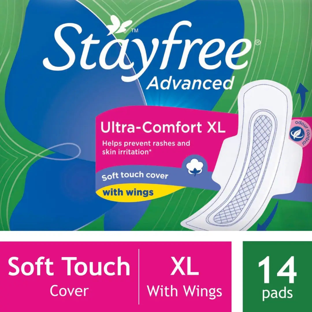 Stayfree Advanced XL Ultra Comfort Sanitary napkins with Wings (14 Count)