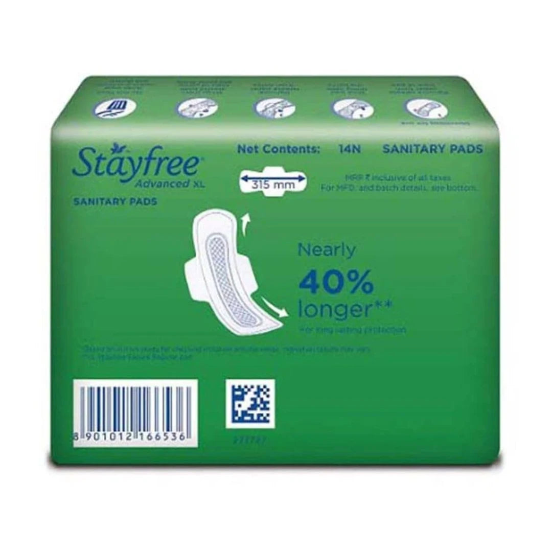 Stayfree Advanced Xl Ultra Comfort Sanitary Napkins With Wings (7 Count)