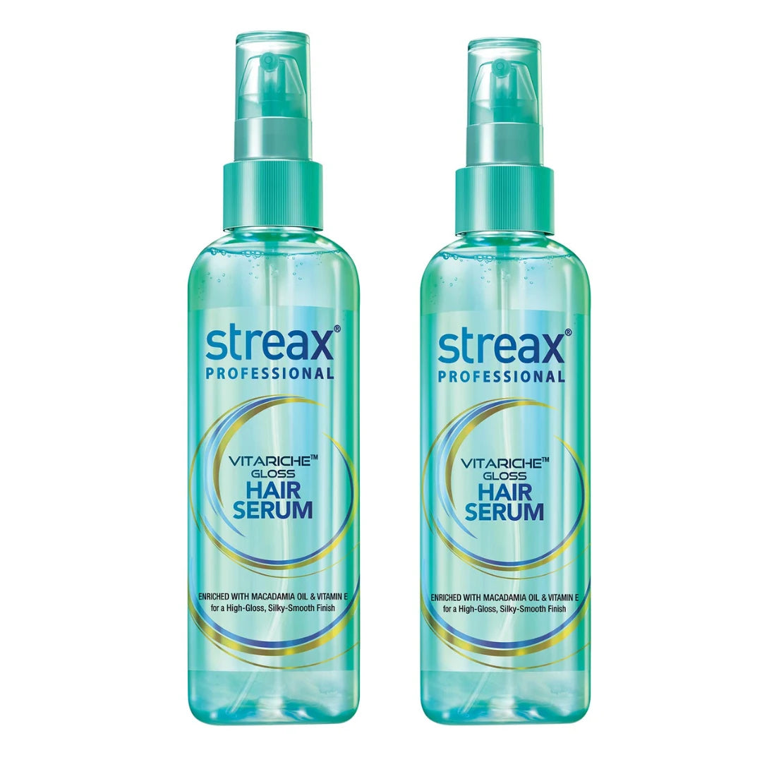 Streax Professional Vitariche Gloss Hair Serum |for Dry Frizzy Hair | for Women & Men (45ml)