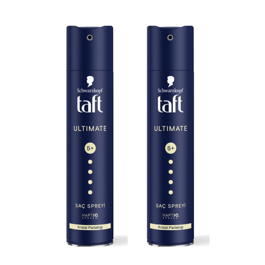 TAFT Schwarzkopf TAFT Ultimate Hair Spray For Hair With Crystal Shine | Hold 5+ For 72H hold  250ml (Pack of 2)