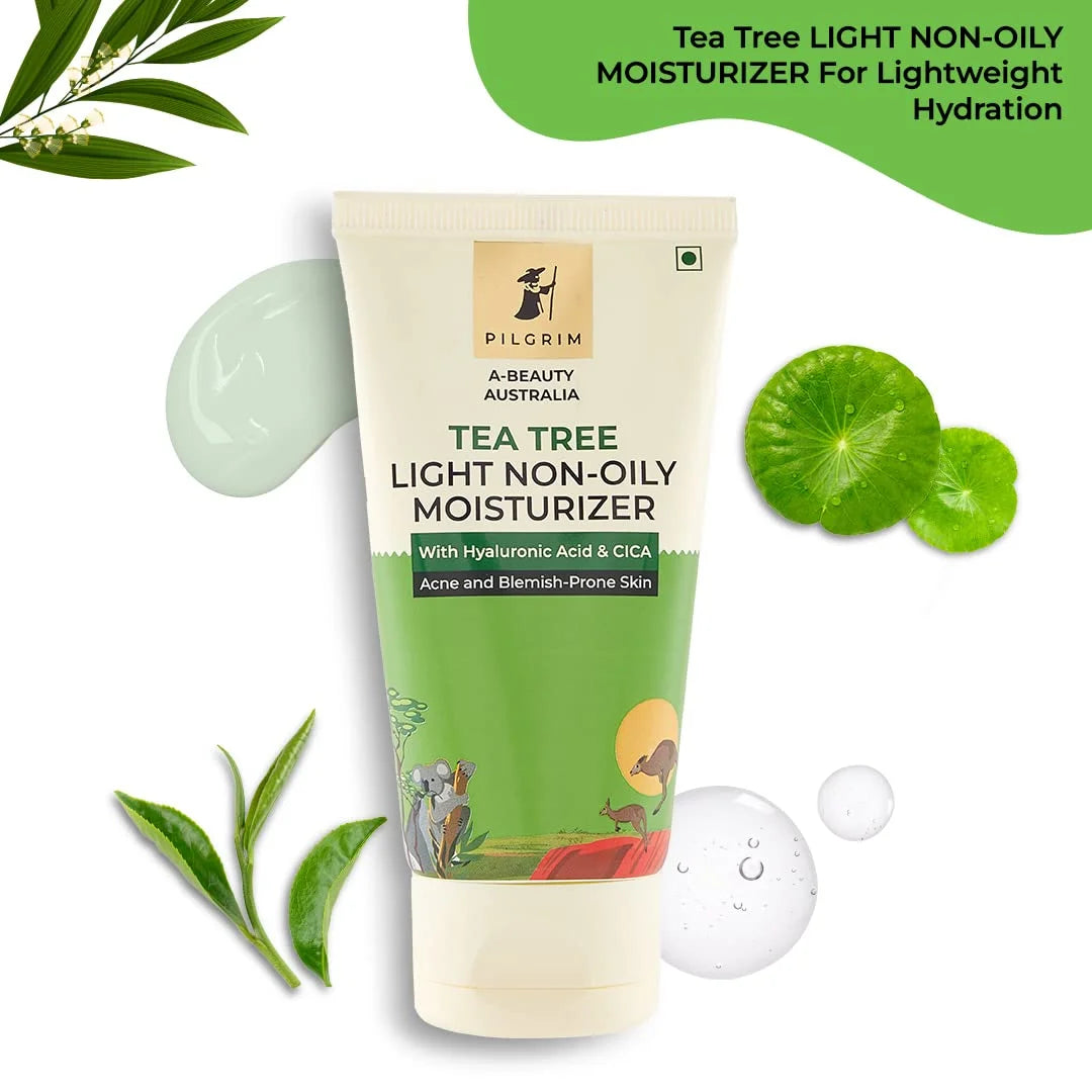 Pilgrim Australian Tea Tree oil free moisturizer for face for oily & acne prone skin (80g)