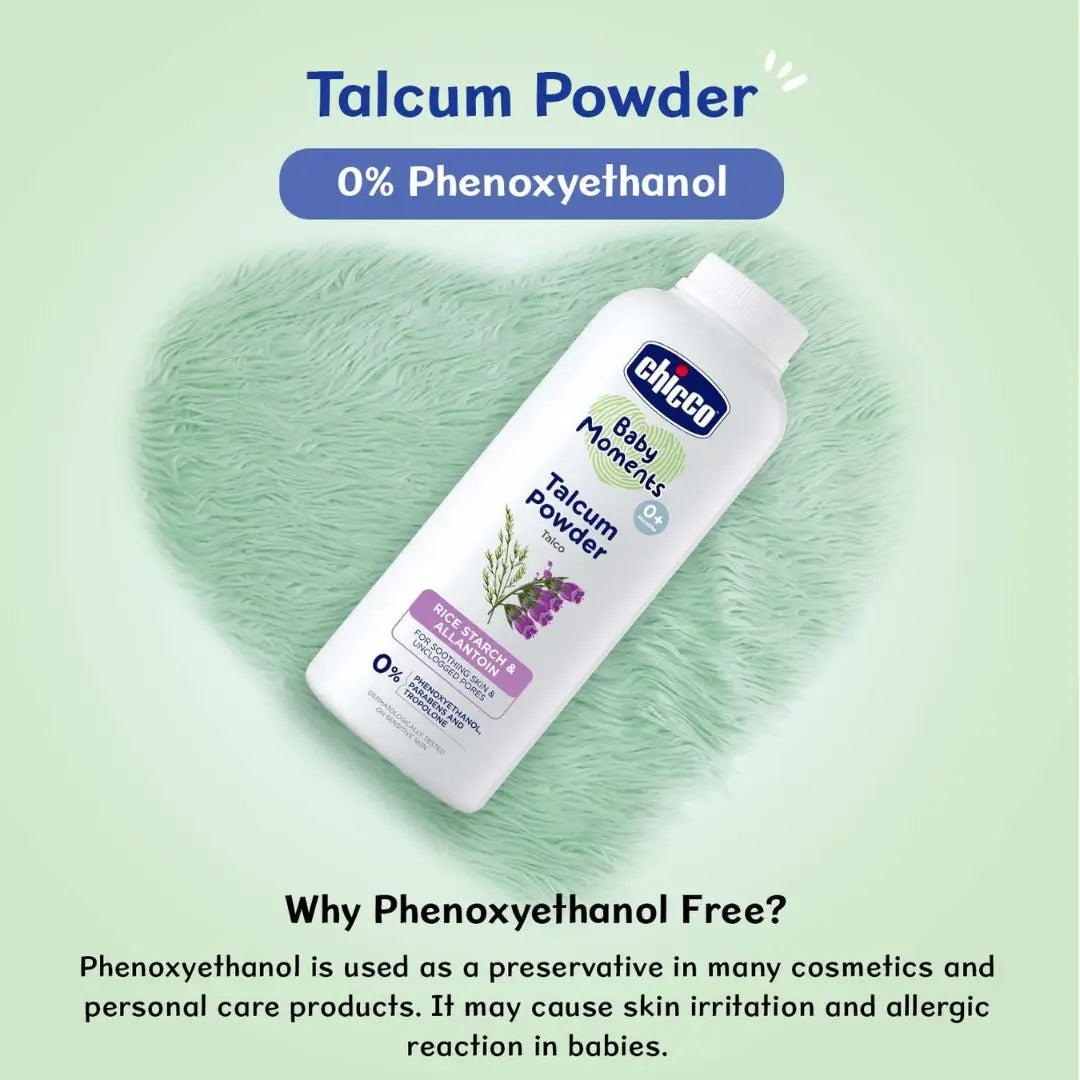 Chicco Baby Moments Talcum Powder Talco , Dermatologically Tested, Paraben Free, Phenoxyethanol Free 0M+ (300 gm)