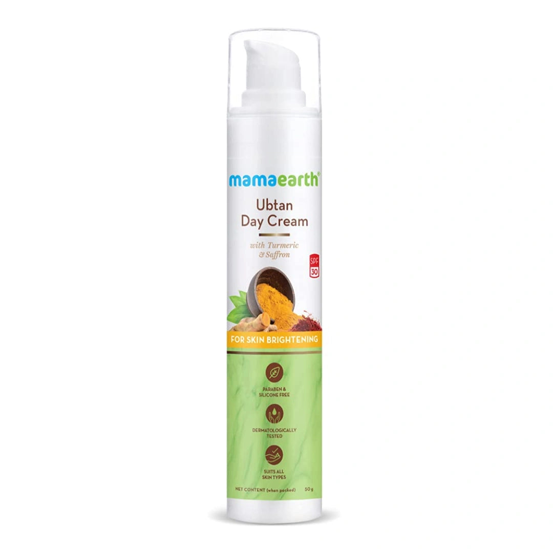 Mamaearth Ubtan Day Cream with SPF 30, with Turmeric & Saffron for Skin Brightening  (50 g)