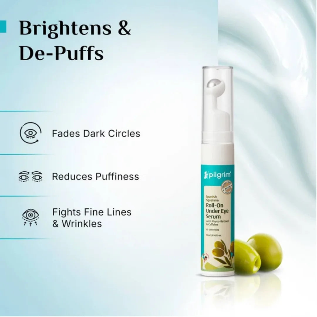 Pilgrim Squalane Roll-On Under Eye Serum (15ml)