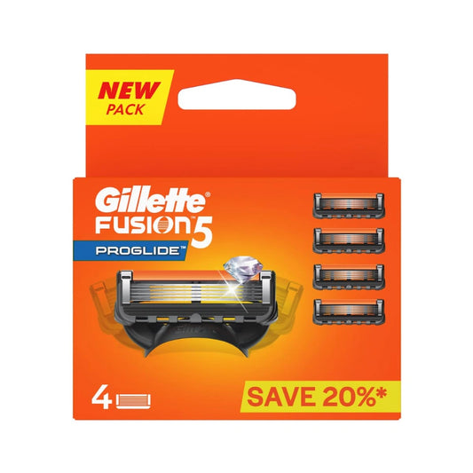 Gillette Fusion Proglide Blades for men with styling back blade - 4 count for Perfect Shave and Perfect Beard Shape