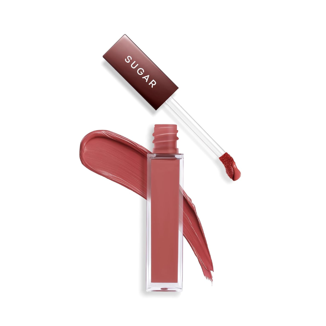 SUGAR Cosmetics Mettle Matte Liquid Lipstick For Women | Highly Pigmented | Transferproof & Long Lasting