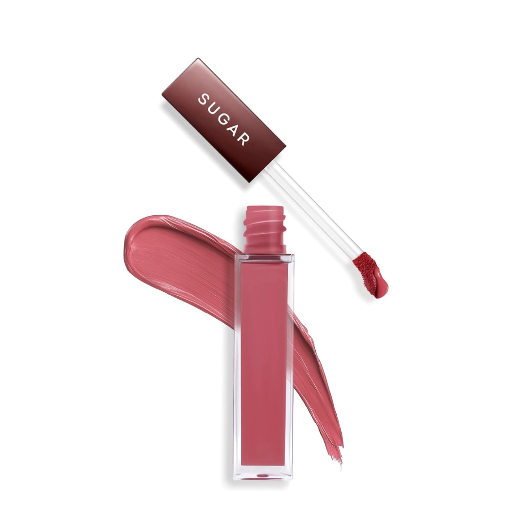 SUGAR Cosmetics Mettle Matte Liquid Lipstick For Women | Highly Pigmented | Transferproof & Long Lasting