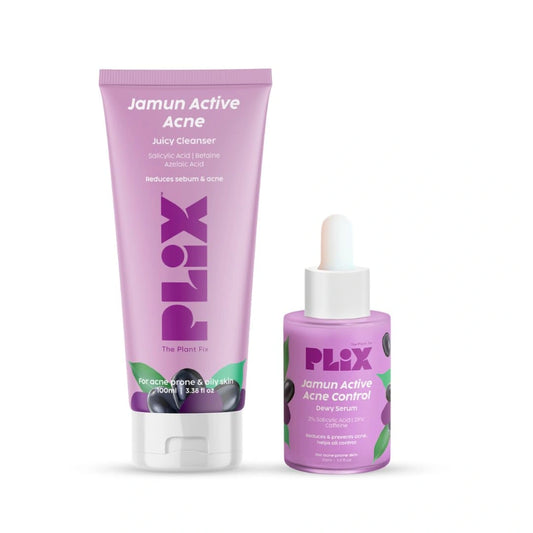 PLIX - THE PLANT FIX Jamun Face Wash and Acne Marks Serum 2% salicylic Acid  Combo(100ml + 30ml) For Acne spots & Oil Control, For Breakouts | Oily & Acne Prone Skin | Women & Men