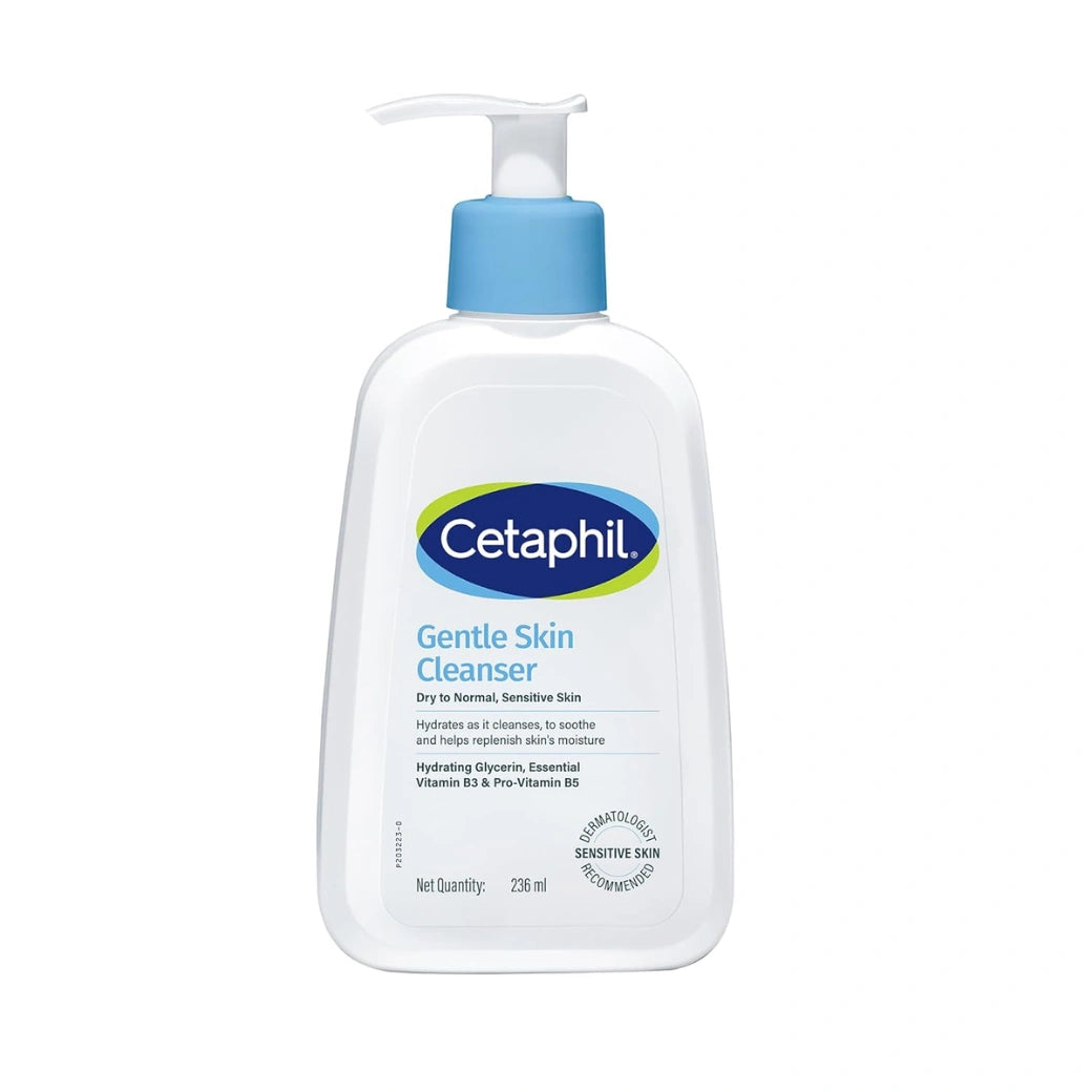 Cetaphil Face Wash by Cetaphil, Gentle Skin Cleanser for Dry to Normal, Sensitive Skin - 236 ml| Hydrating Face Wash with Niacinamide,Vitamin B5| Dermatologist Recommended| Paraben, Sulphate Free