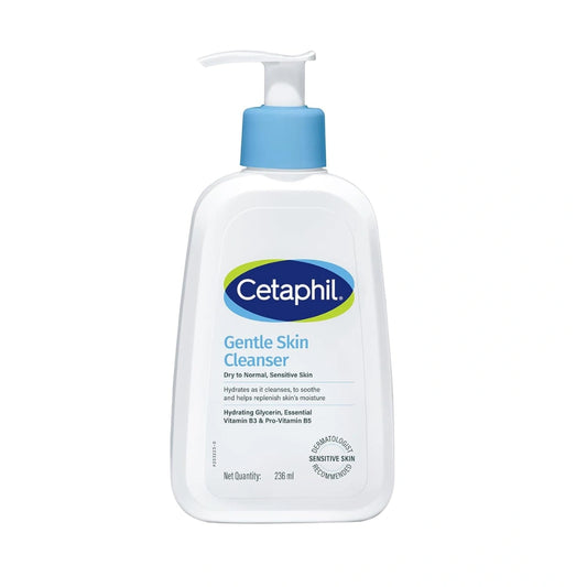 Cetaphil Face Wash by Cetaphil, Gentle Skin Cleanser for Dry to Normal, Sensitive Skin - 236 ml| Hydrating Face Wash with Niacinamide,Vitamin B5| Dermatologist Recommended| Paraben, Sulphate Free