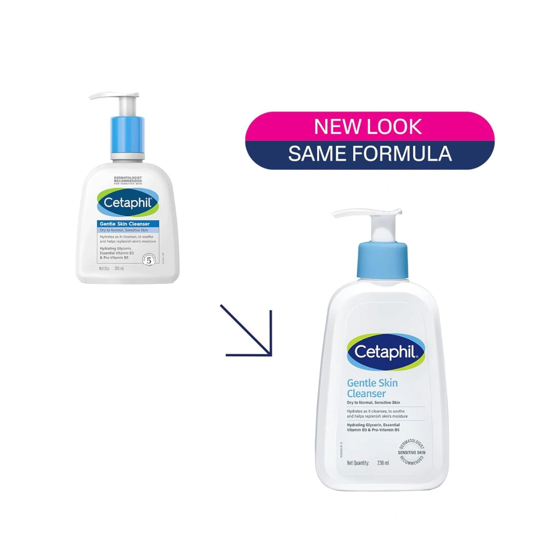 Cetaphil Face Wash by Cetaphil, Gentle Skin Cleanser for Dry to Normal, Sensitive Skin - 236 ml| Hydrating Face Wash with Niacinamide,Vitamin B5| Dermatologist Recommended| Paraben, Sulphate Free