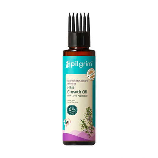 Pilgrim Spanish Rosemary & Biotin HairGrowth Oil to Control Hair Fall & Strengthens Hair 100ml