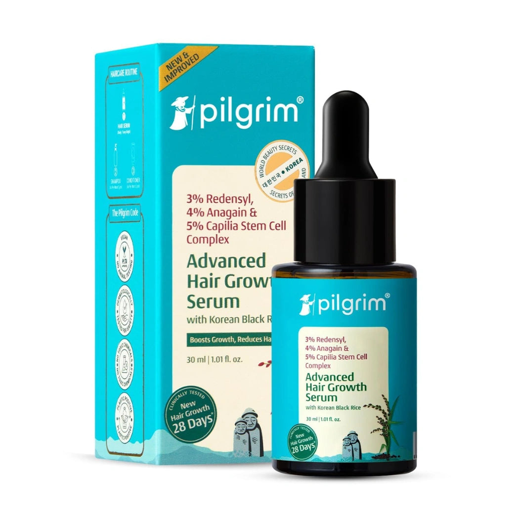 pilgrim 3% Redensyl & 4% Anagain ADVANCED HAIR GROWTH SERUM (30 ml)