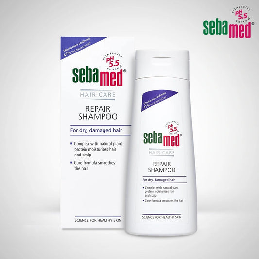 Sebamed Hair Repair Shampoo | pH5.5 I 47% less hair-dryness confirmed 200 ml